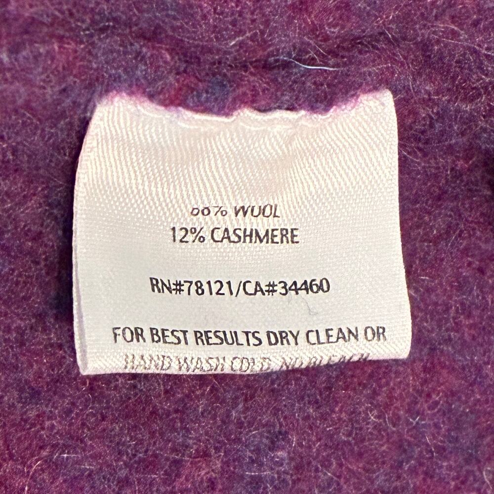 Eileen Fisher Cardigan Knit Sweater Blazer Wool Cashmere Purple Womens Sz Small - Picture 3 of 5